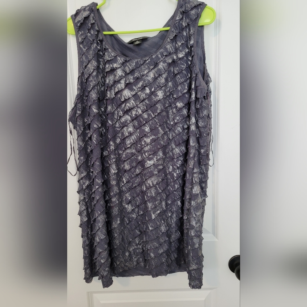 Style & Co 2x ruffled tank